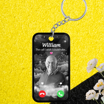 Phone Call Memorial Keychain